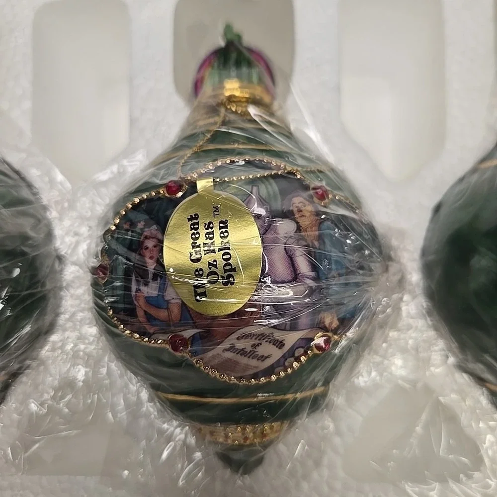 Vtg Wizard of‎ Oz Ornaments Bradford Editions Heirloom Porcelain 2000 Set